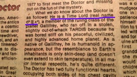 Comic Book From 1980 Revealed Doctor Whos Real Name Neatorama
