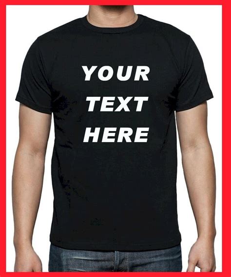 Custom Personalized T Shirts Print Your Text Camisetas Regular Sizes Ebay