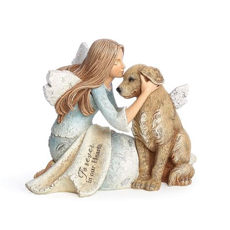 Angel With Dog Memorial Figurine Dog Remembrance Dog Memorial Angel