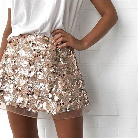 Sexy Womens Sequins Skirt Whaonck