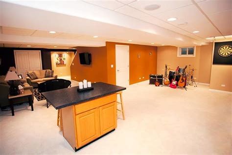 Whole Basement Converted In Gameroom Modern Basement Chicago Houzz