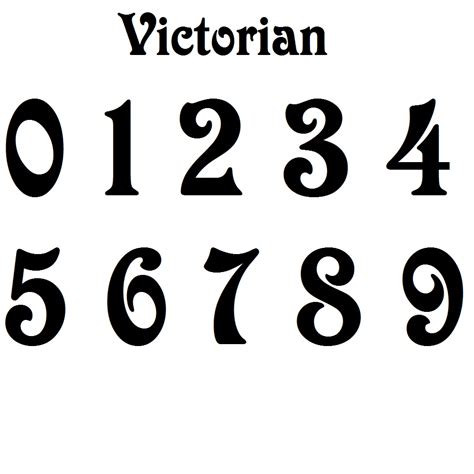 Victorian Fancy Number Fonts Number Fonts Numbers Fon