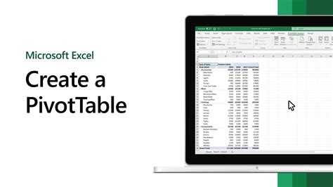 Create A Pivottable In Microsoft Excel Youtube