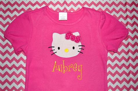 Items Similar To Personalized Hello Kitty Birthday Appliqued Shirt Or