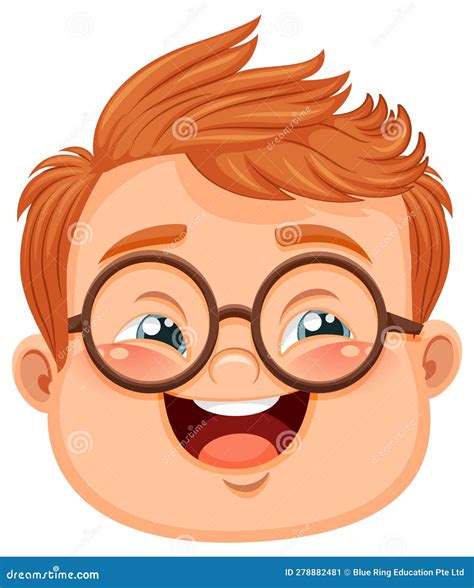 Cute Nerdy Boy Cartoon Character Stock Vector Illustration Of Brown