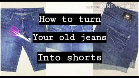 How To Turn Your Old Jeans Into Shorts Jeans Into Shorts By Sass