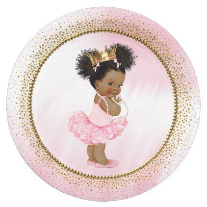 First, it was the season of weddings. African American Princess Baby Shower Paper Plates ...