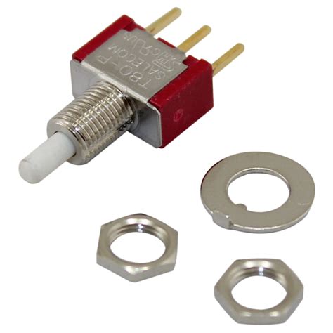 It joins a mutual terminal to one or the other. SPDT Push Button Switch