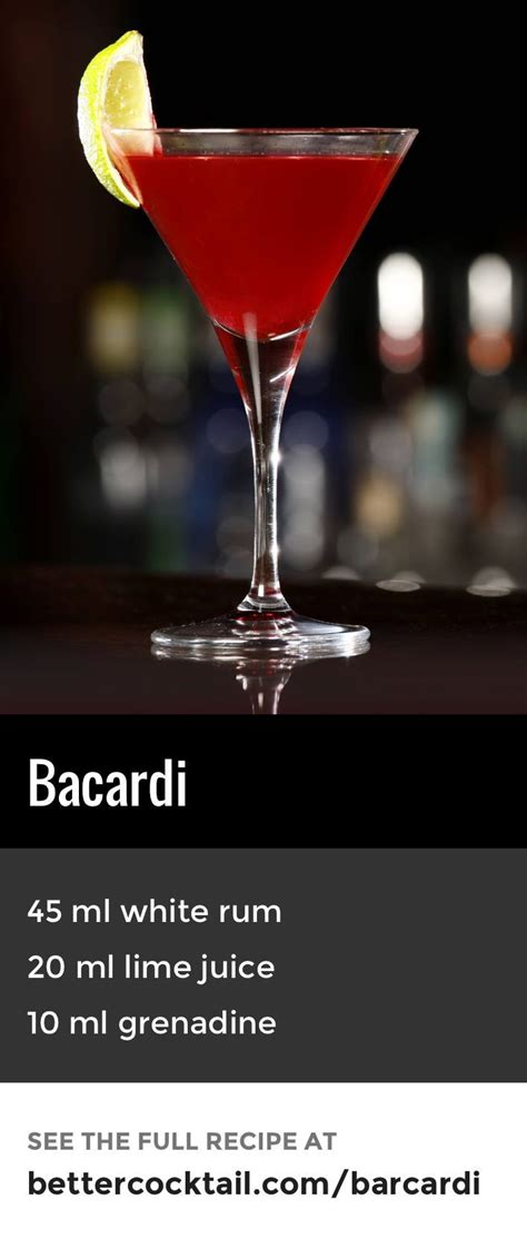 We use it for drinks before dinner. The Bacardi cocktail's primary ingredient is white rum and ...