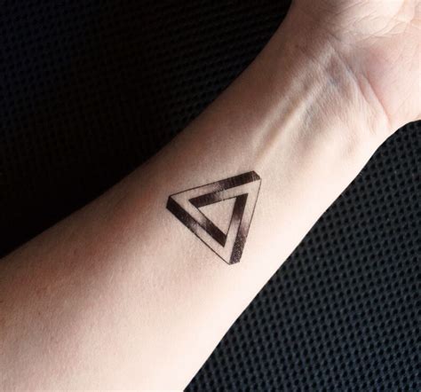 Impossible Triangle Temporary Tattoo Etsy