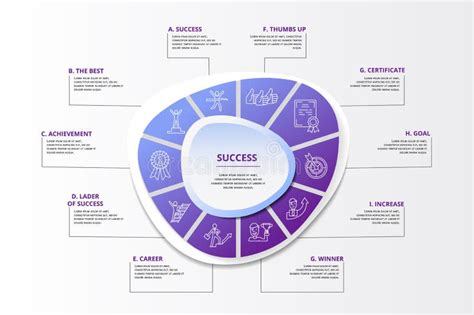 Infographic Success Template Icons In Different Colors Include