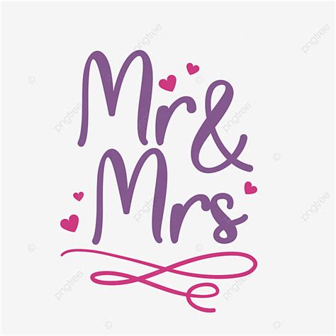 Mr And Mrs Vector Design Images Mr And Mrs Copywriting Lettering Free