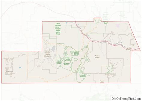 Map Of Cibola County New Mexico