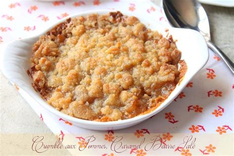 Crumble aux pommes caramel beurre salé Recipe