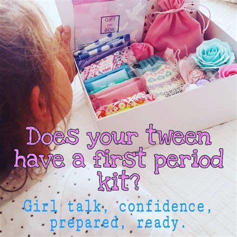 deluxe first period kit t for girls keepsake box coming etsy canada