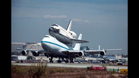 Nasa Boeing 747 123 N905na With Space Shuttle Endeavor At Lax Youtube