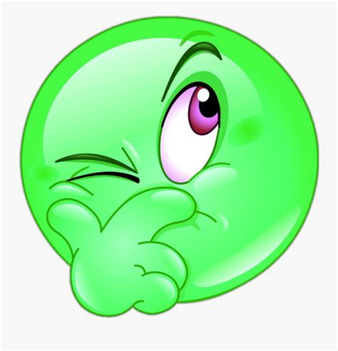 Emoji Emojis Green Slime Happy Thinking Hesitant Smiley Free Transparent Clipart Clipartkey