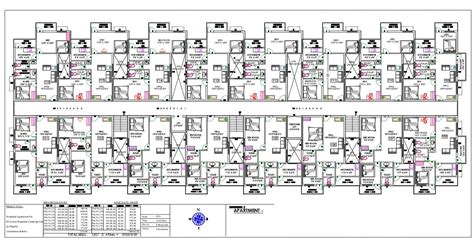 2 Bhk Cluster Apartment Layout Plan Drawing Download Dwg File Cadbull