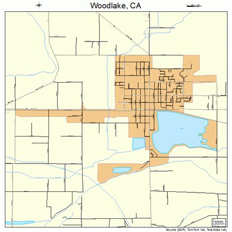 Woodlake California Street Map 0686300