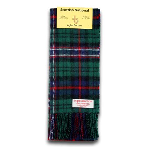 Scottish National Tartan Scarf Made In Scotland 100 Wool Scottish Plaid