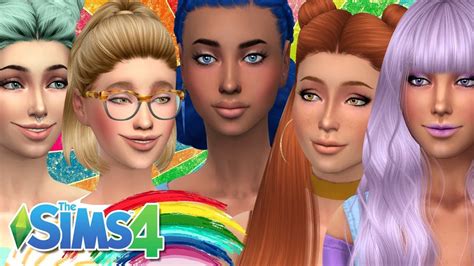 🌈 Meninas Arco Íris The Sims 4 Rainbow Girls Cas Challenge Youtube