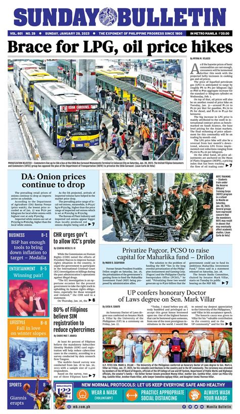 Manila Bulletin January 29 2023 Newspaper Get Your Digital Subscription