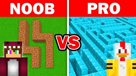 Minecraft Noob Vs Pro Laberinto Gigante En Batalla De Construcción