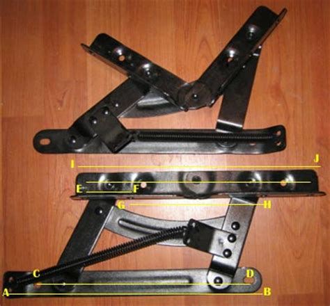 A bed frame or bedstead is the part of a bed used to position the mattress and base (foundation), and may include means of supporting a canopy above. Futon Hinges Set (Standard)