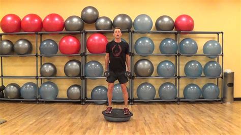 Dumbbell Squats On A Bosu Ball Strength Youtube