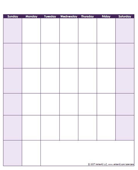 Blank Monthly Calendar Blank Calendar Template Free Printable Blank