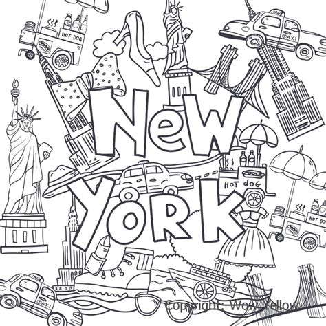 Nys kids room fun activities. Coloring Books - Wow Yellow - Evgeniya Pautova