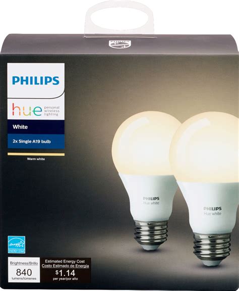 Customer Reviews Philips Hue White A19 Smart Led Bulb 2 Pack White