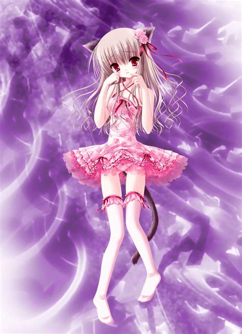 Kitten Anime Girl Pink And Purple By Andjur On Deviantart