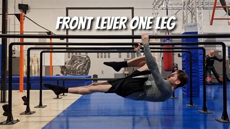 tutorial front lever front one leg youtube
