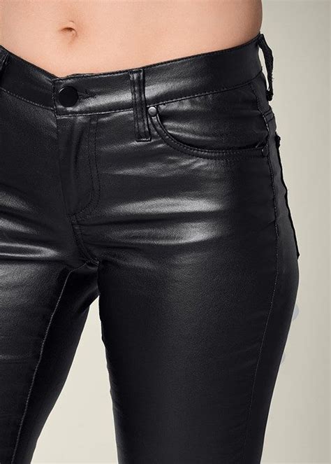 5 pocket faux leather pants in black venus leather pants leather pants women faux leather