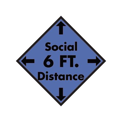 Social Distance Floor Stickers 6ft Social Distance Peel And Stick
