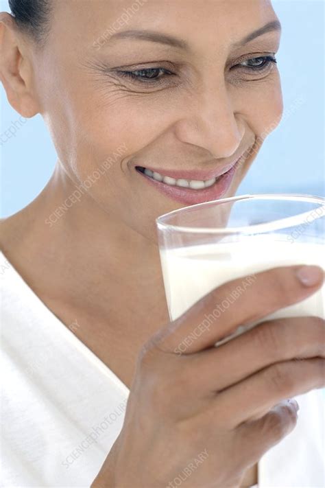 Woman Drinking Milk Stock Image F0012506 Science Photo Library