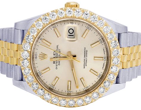 Mens Rolex Datejust Ii 41mm 126333 18k Steel Two Tone Diamond Watch 6