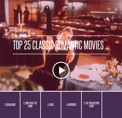 Top 25 Classic Romantic Movies Love