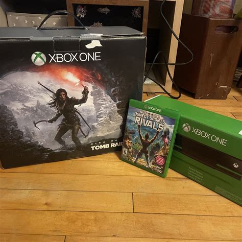 Xbox One Console 1tb Model 1540 Kinect Rivals Bundle W Tomb Raider Box