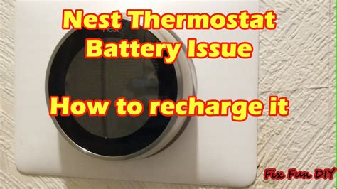 Changing your thermostat's batteries are important because even if there's a power outage, batteries retain the thermostat settings so you won't q: Recharge Nest Thermostat Internal Battery - YouTube