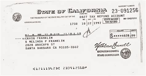Just The Evidence 1997 Tax Crisis Refund Checks