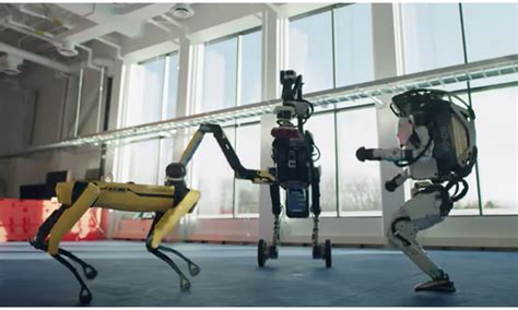 los robots de boston dynamics ¡bailando