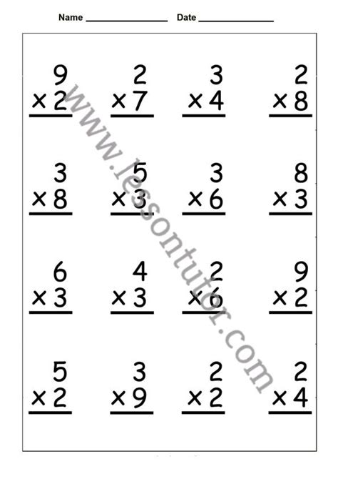 2nd Grade Multiplication Worksheets Dewwool Worksheets Library