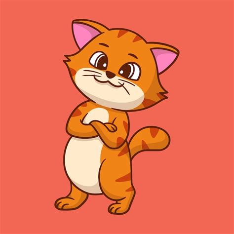 Premium Vector Cartoon Animal Design Cool Cat Cute Mascot Logo