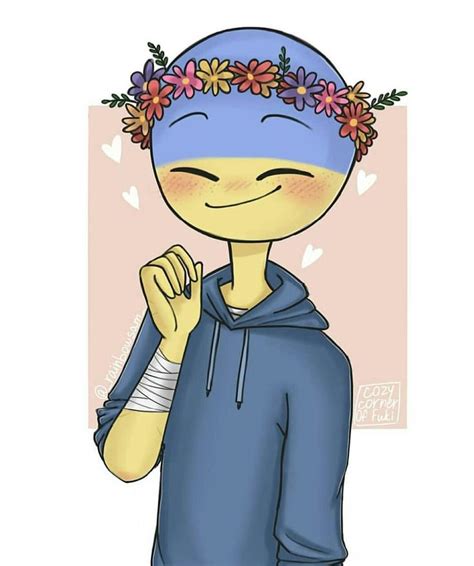 A Drawing Of A Person With Flowers In Their Hair And Wearing A Blue Hoodie