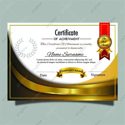 Diploma Y Logro Plantilla Psd De Lujo Moderno Certificado Premio
