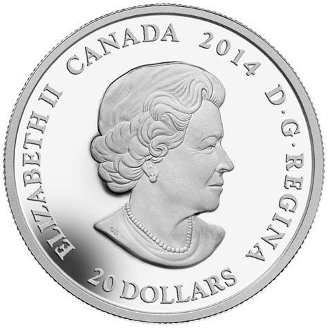 2014 Canadian 20 Maple Leaf Impression 1 Oz Fine Silver Coin