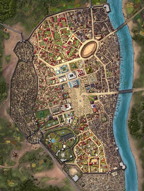 Fantasy City Map Fantasy World Map Fantasy Map