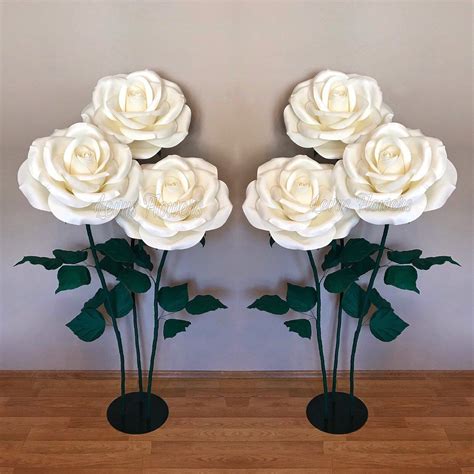 Large foam flowers with stem. Pin on Large paper flowers